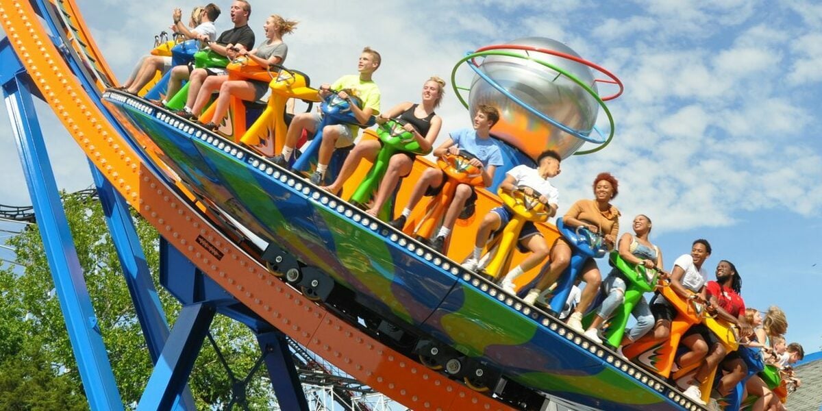 Thrill-seekers soar on Six Flags St. Louis ride beneath blue skies before opening day brawl prompts chaperone policy reinstatement.