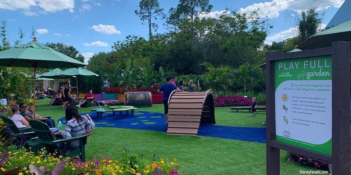 Kids enjoy the Play Full Garden playground during the EPCOT International Flower & Garden Festival