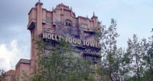The exterior of the Twilight Zone Tower of Terror at Disney's Hollywood Studios