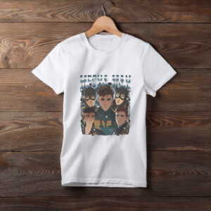 Mecha Man Character Faces Tee
