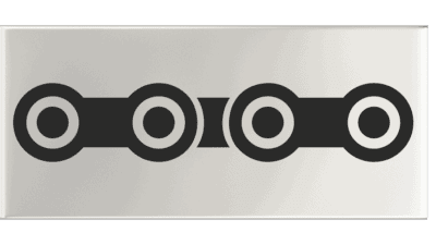 Sidetag cykelkædeledsdetaljer: Grå cykelkædeledsgrafik