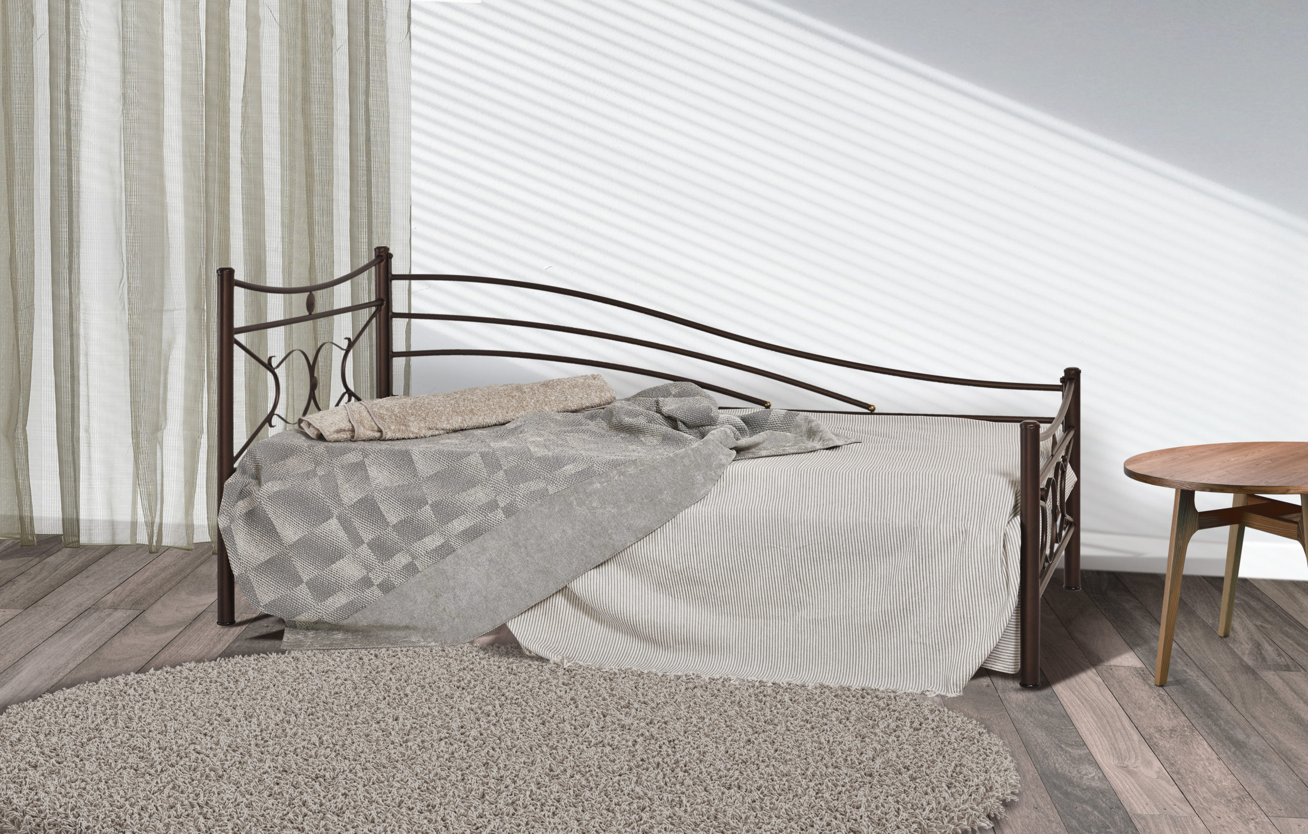 N44Σ Καναπές-Κρεβάτι μεταλλικός