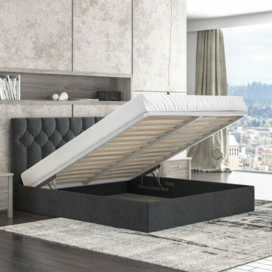 Ν63Α Κρεβάτι ντυμένο με αποθηκευτικό χώρο - Image 3