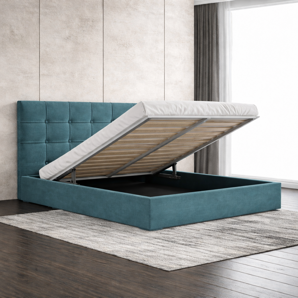 Ν64Α Κρεβάτι ντυμένο με αποθηκευτικό χώρο - Image 3