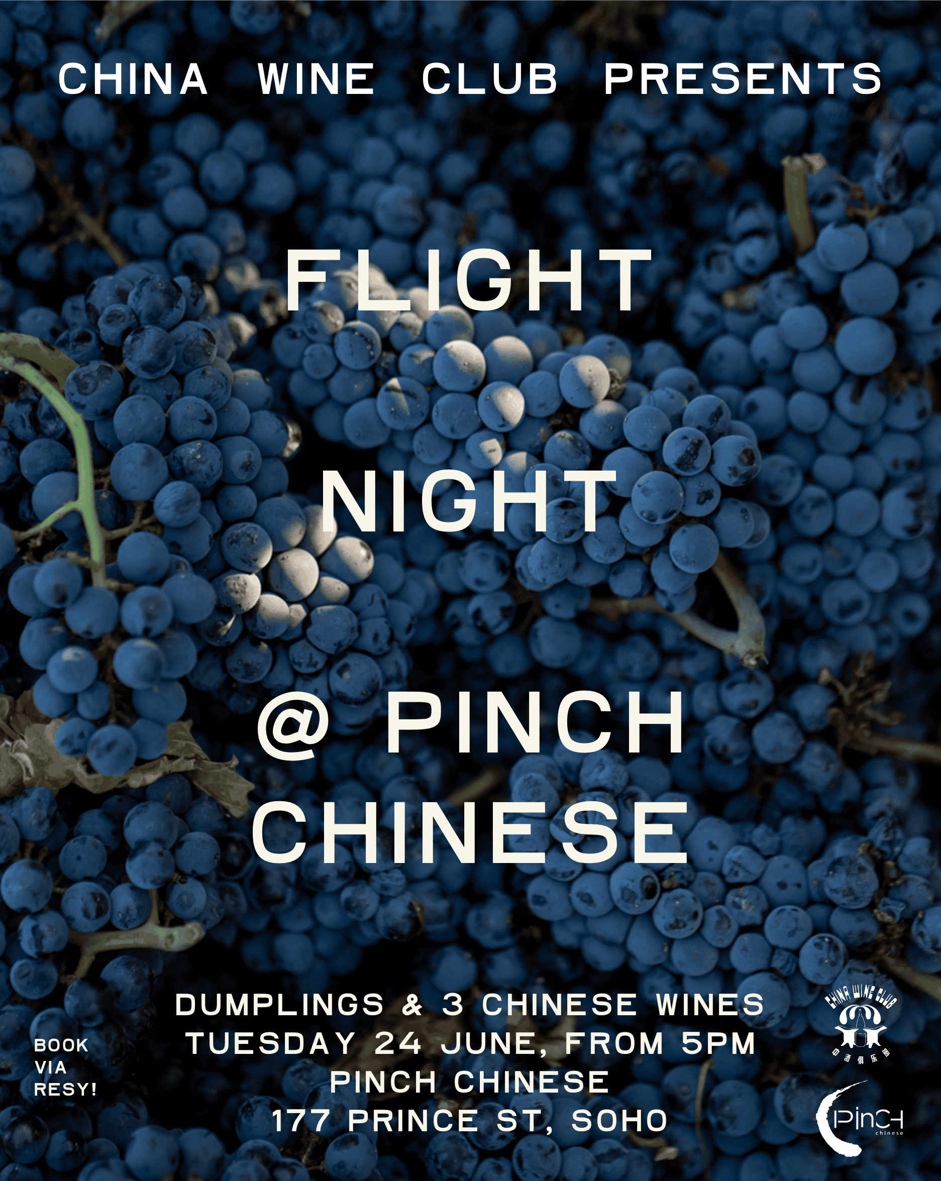 China Wine Club Flight Night event at Pinch Chinese with wine tasting