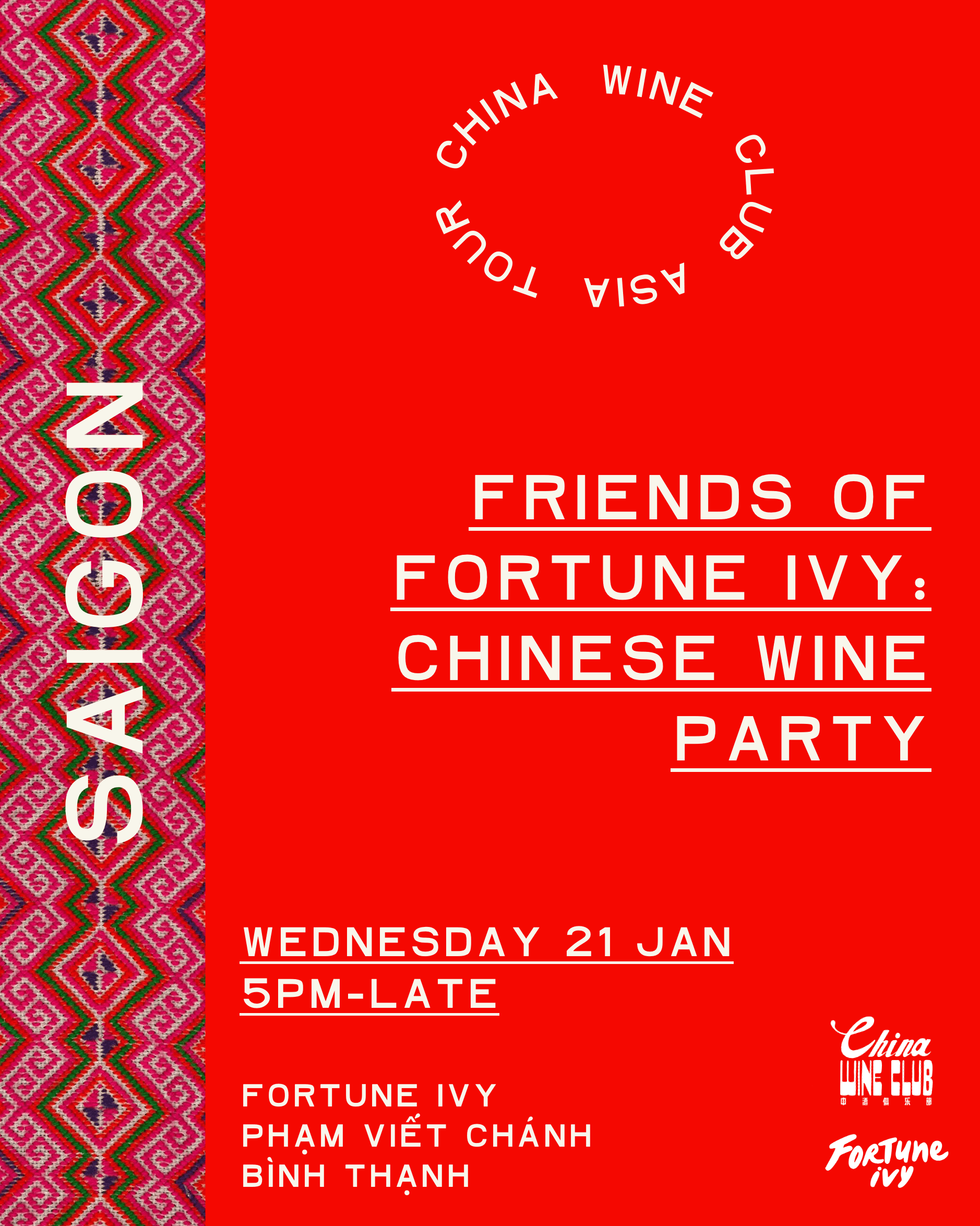 Chinese wine party Fortune Ivy Saigon China Wine Club