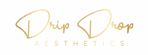 Drip Drop Aesthetics logo in gold letters