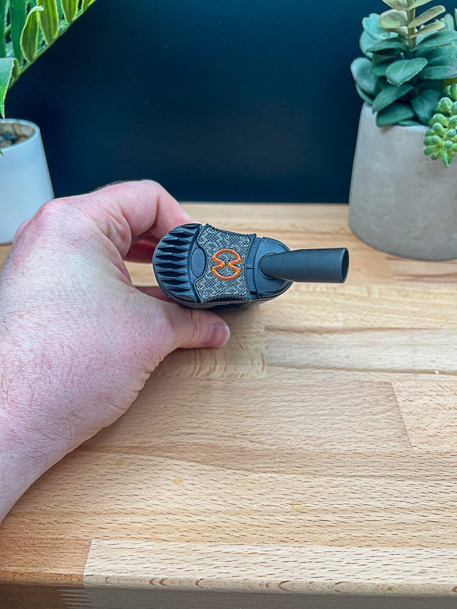 Crafty+ (Plus) portable dry herb vaporizer by Storz & Bickel with orange logo – featured in Crafty+ Review 2025