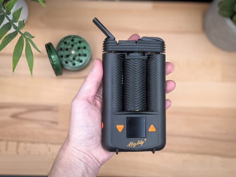 Mighty+ dry herb vaporizer review – high-performance portable vape with precise temperature control and convection heating."