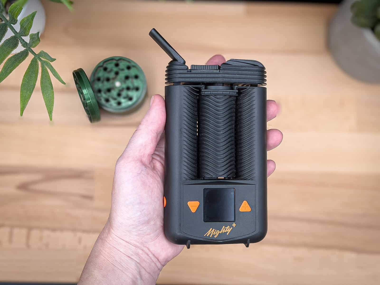 Mighty+ dry herb vaporizer review – high-performance portable vape with precise temperature control and convection heating."