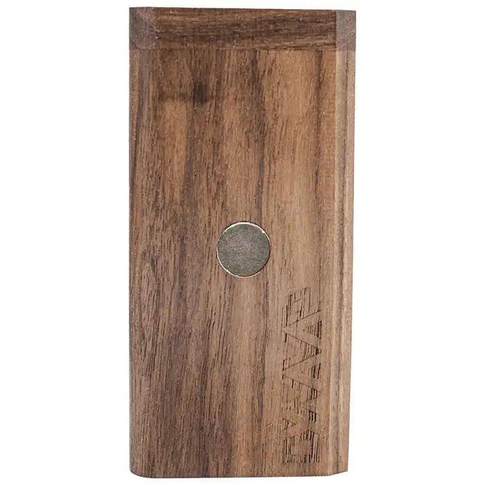 DynaStash Walnut wooden storage case for DynaVap vaporizers with magnetic cap holder