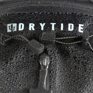 Drytide Waterproof Gear Bag Drytide waterproof backpack zipper close-up.