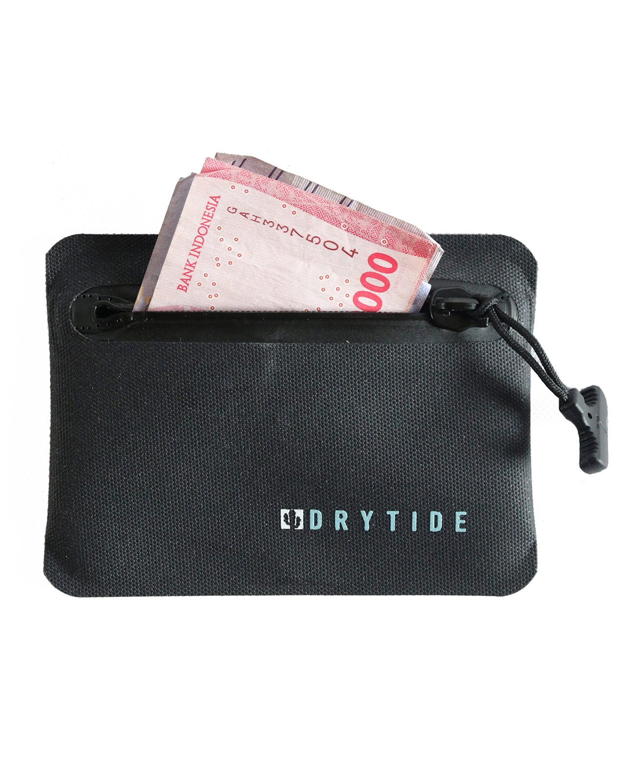 DryTide waterproof wallet with Indo money