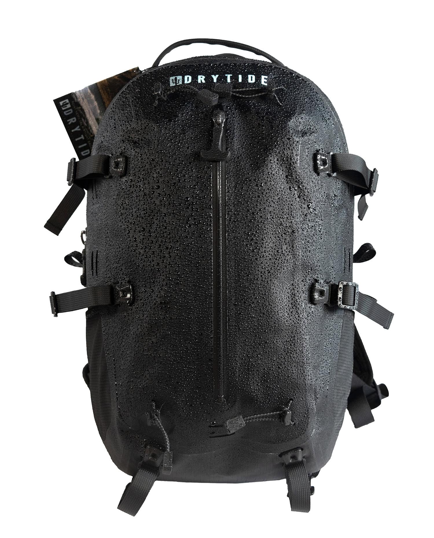 DryTide 28L waterproof backpack wet with water