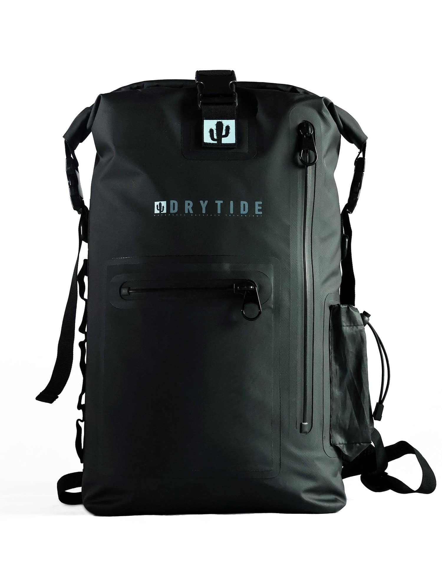 Waterproof DryTide 18L backpack with secure zipper and durable material for outdoor adventures.