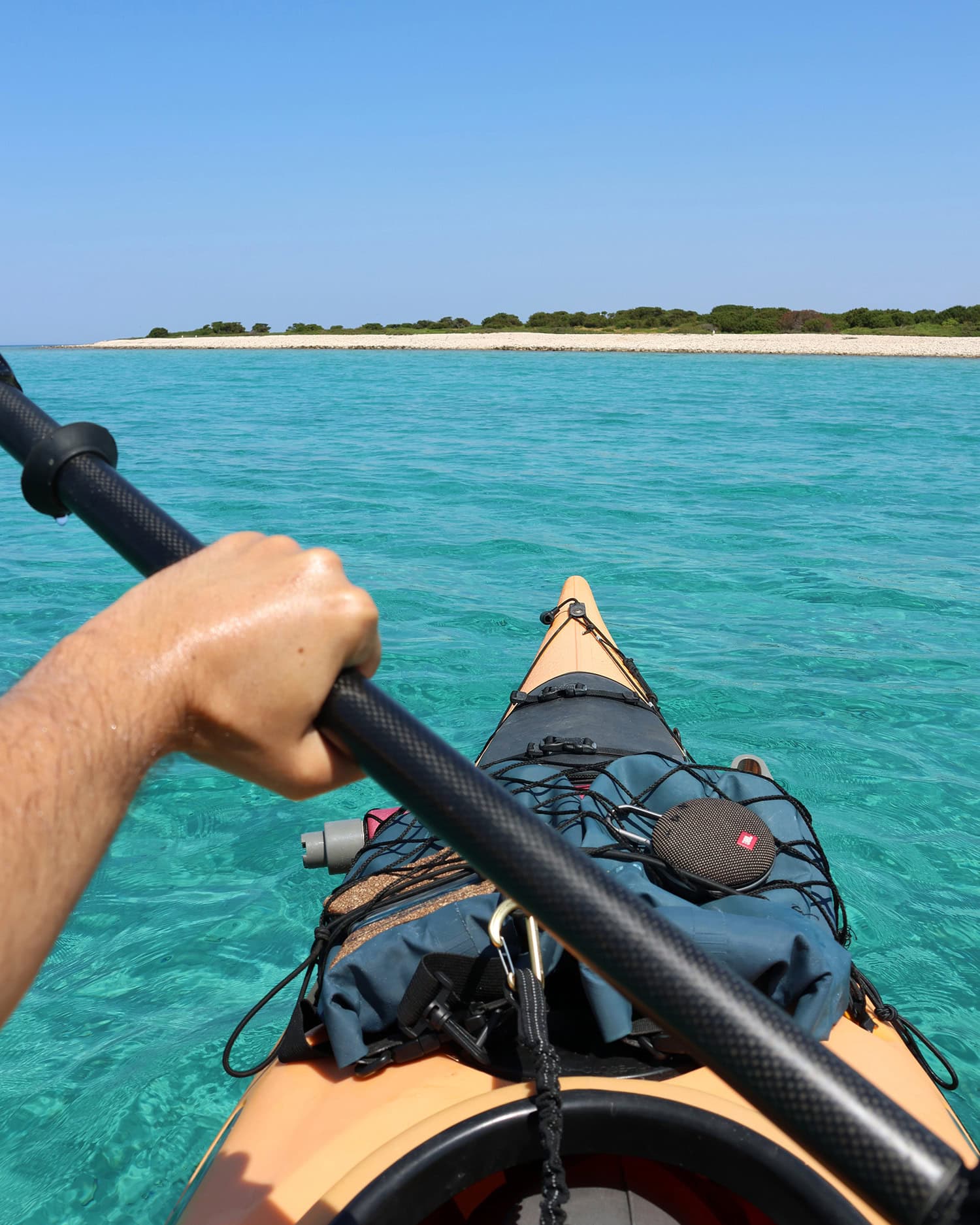 Two DryTide 5L dry bags used for sea kayaking