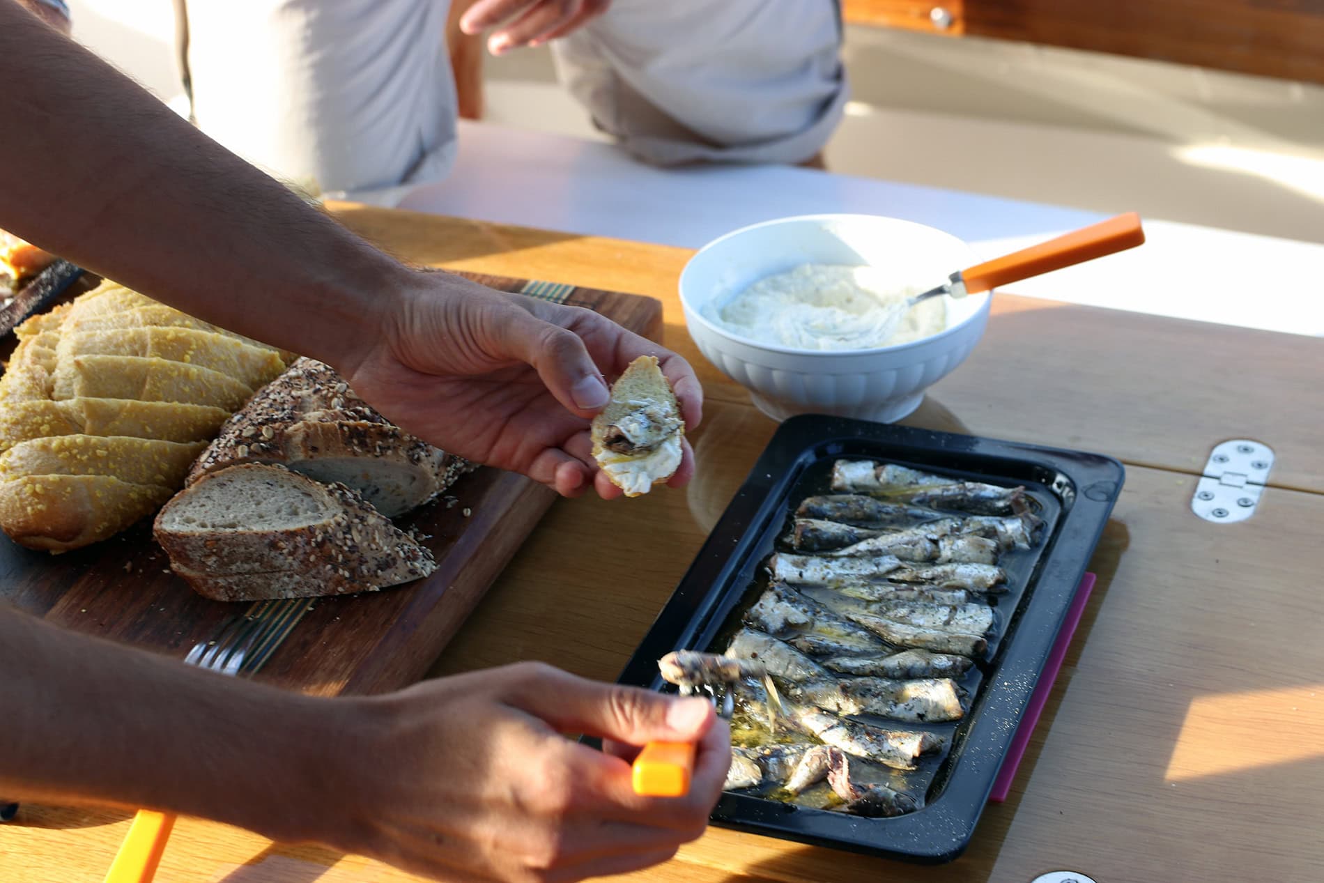 Local Adriatic sardines are also super tasty