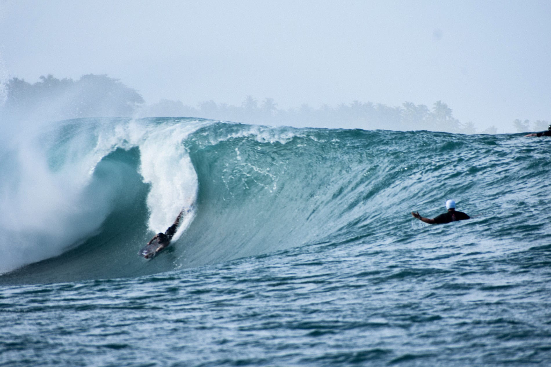 Antonio chasing slabs around Watukarung.