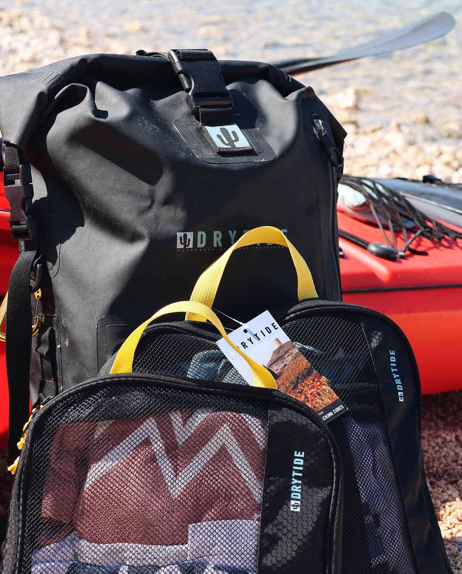 Packing cubes for waterproof backpacks