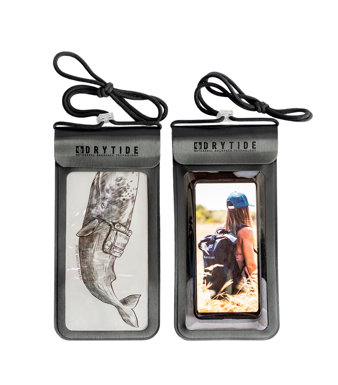 two waterproof phone bags