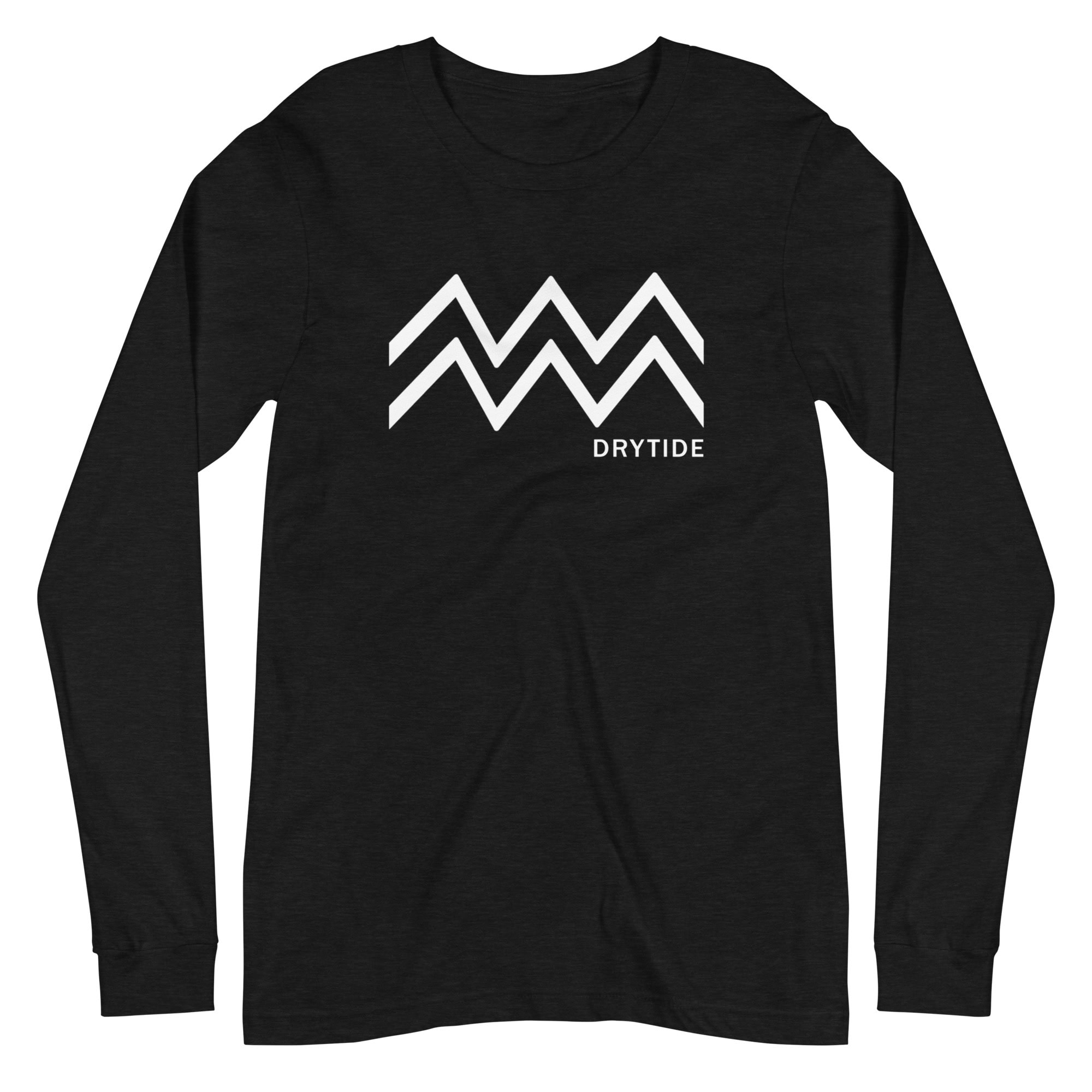 unisex long sleeve tee black heather front 639db37969988