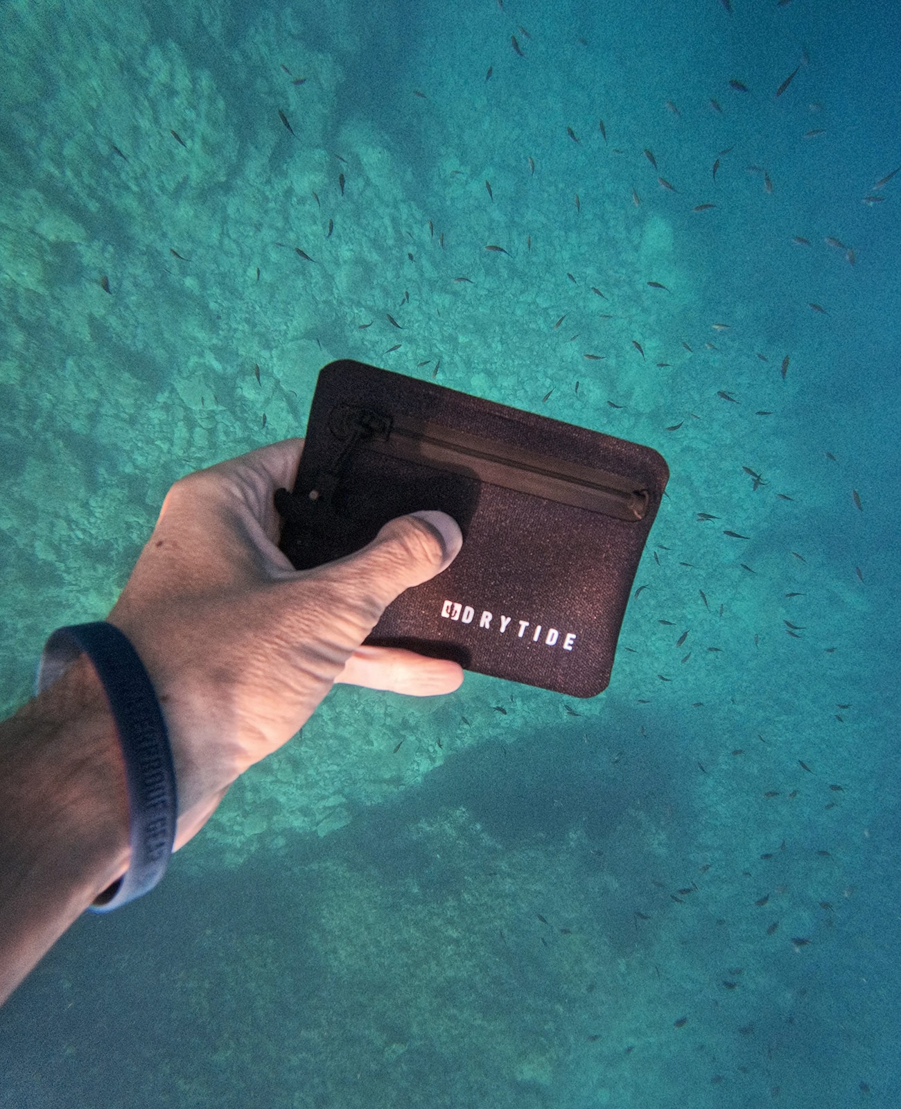 Waterproof Wallet in Underwater Scene waterproof wallet