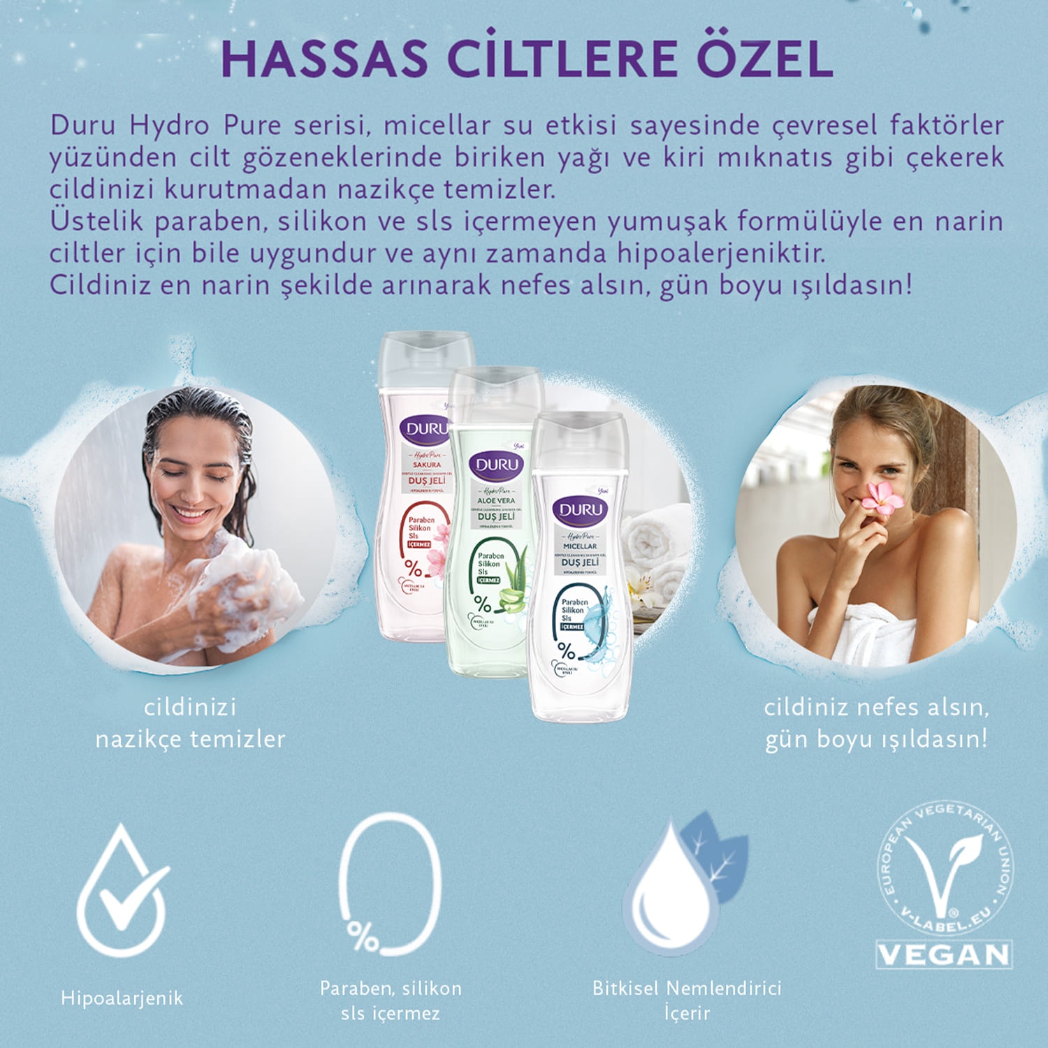Duru Hassas Ciltlere Özel Hydro Pure