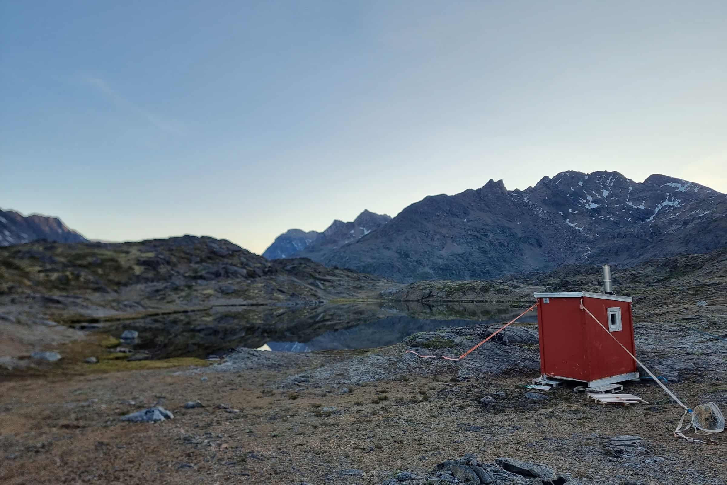 Tasiilaq Tours' sauna near the lake.