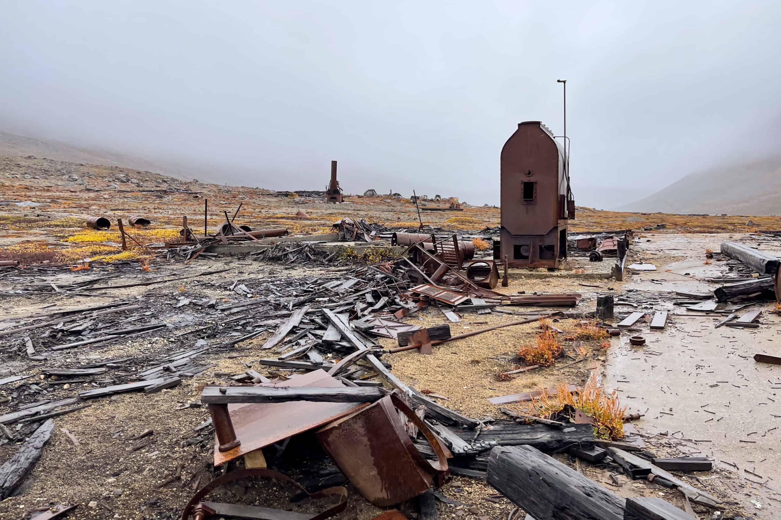 Housing remains at Ikateq, the American Airbase.