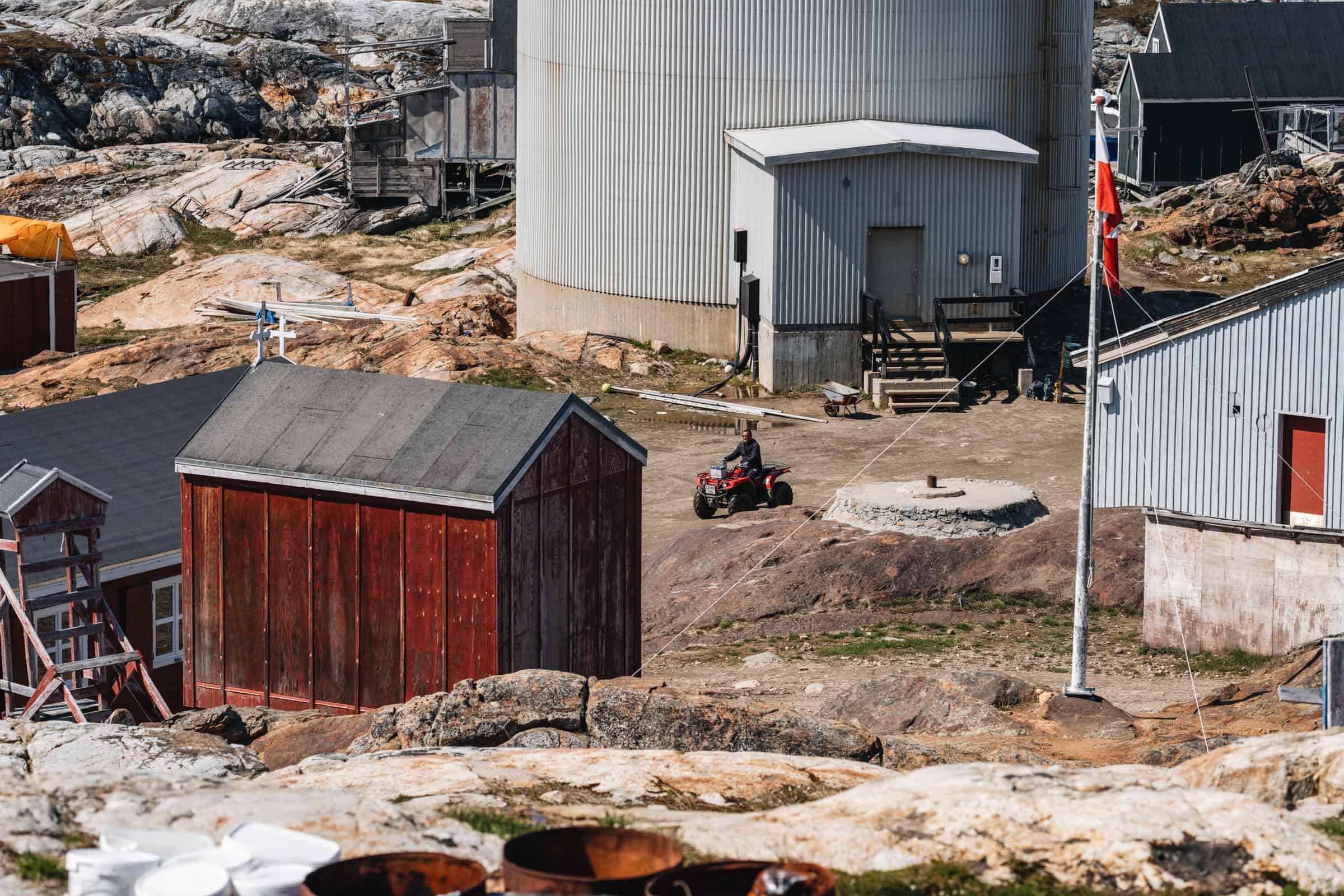 Only vehicles in Tiilerilaaq are ATVs, snowmobiles or sled dogs. Photo by Filip Gielda