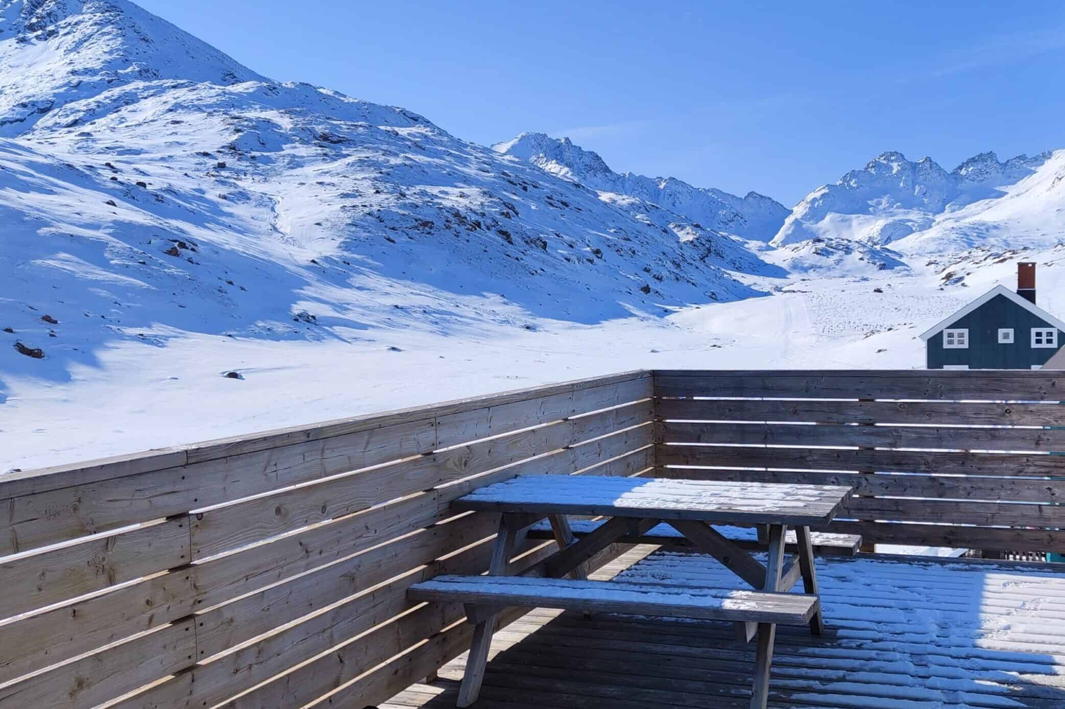 Flower valley view in winter from Discovery Lodge + Charter - John Christensen