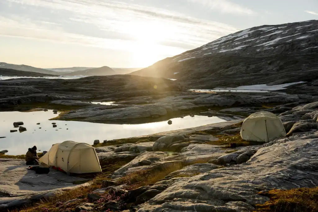 Camp in East Greenland.
