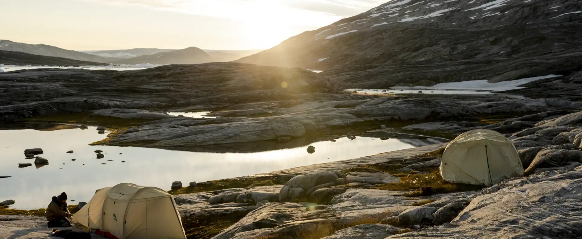 Camp in East Greenland.