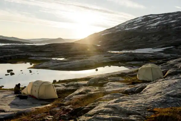 Camp in East Greenland.