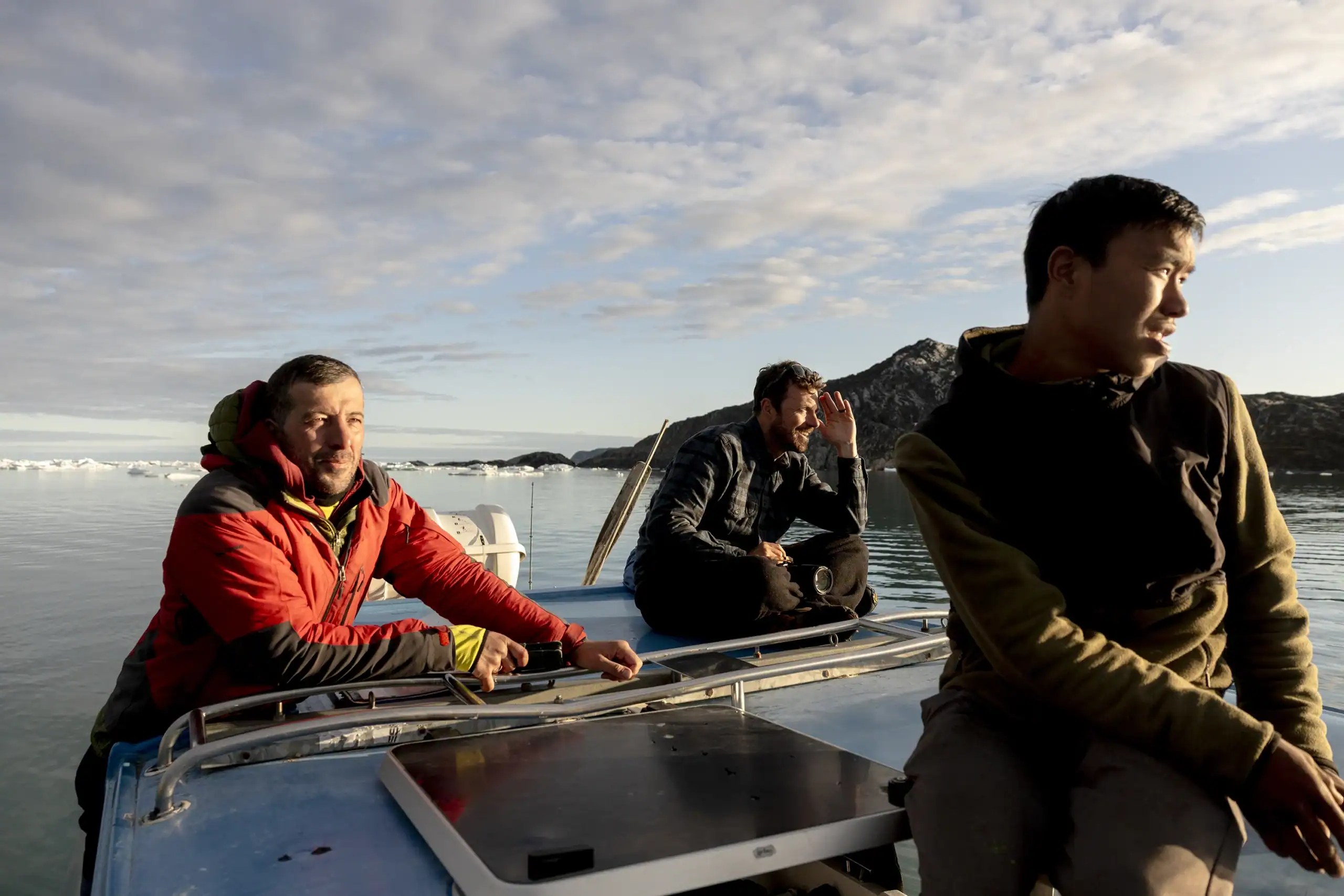Sailing on a boat in East Greenland.
