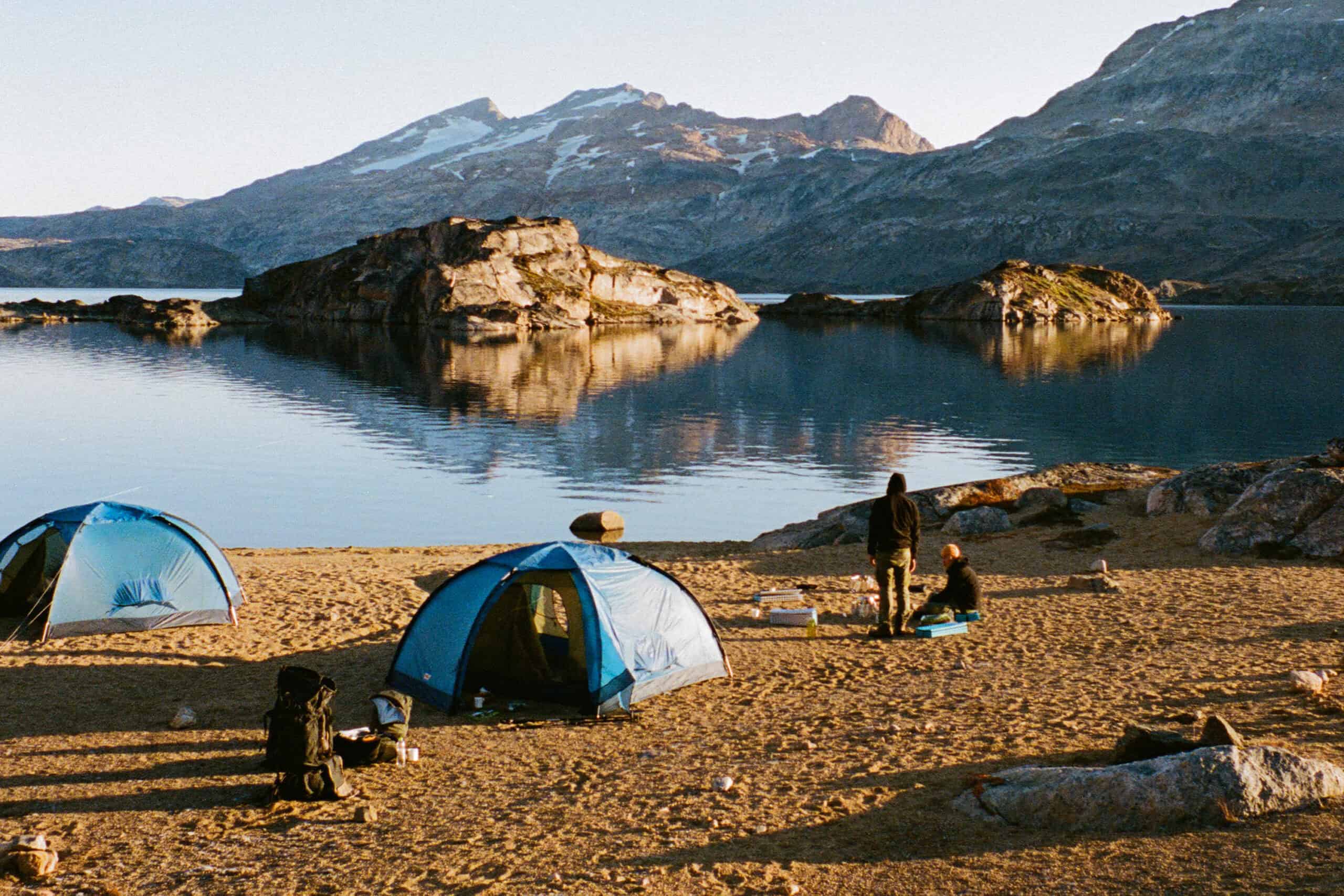 Camping in East Greenland.