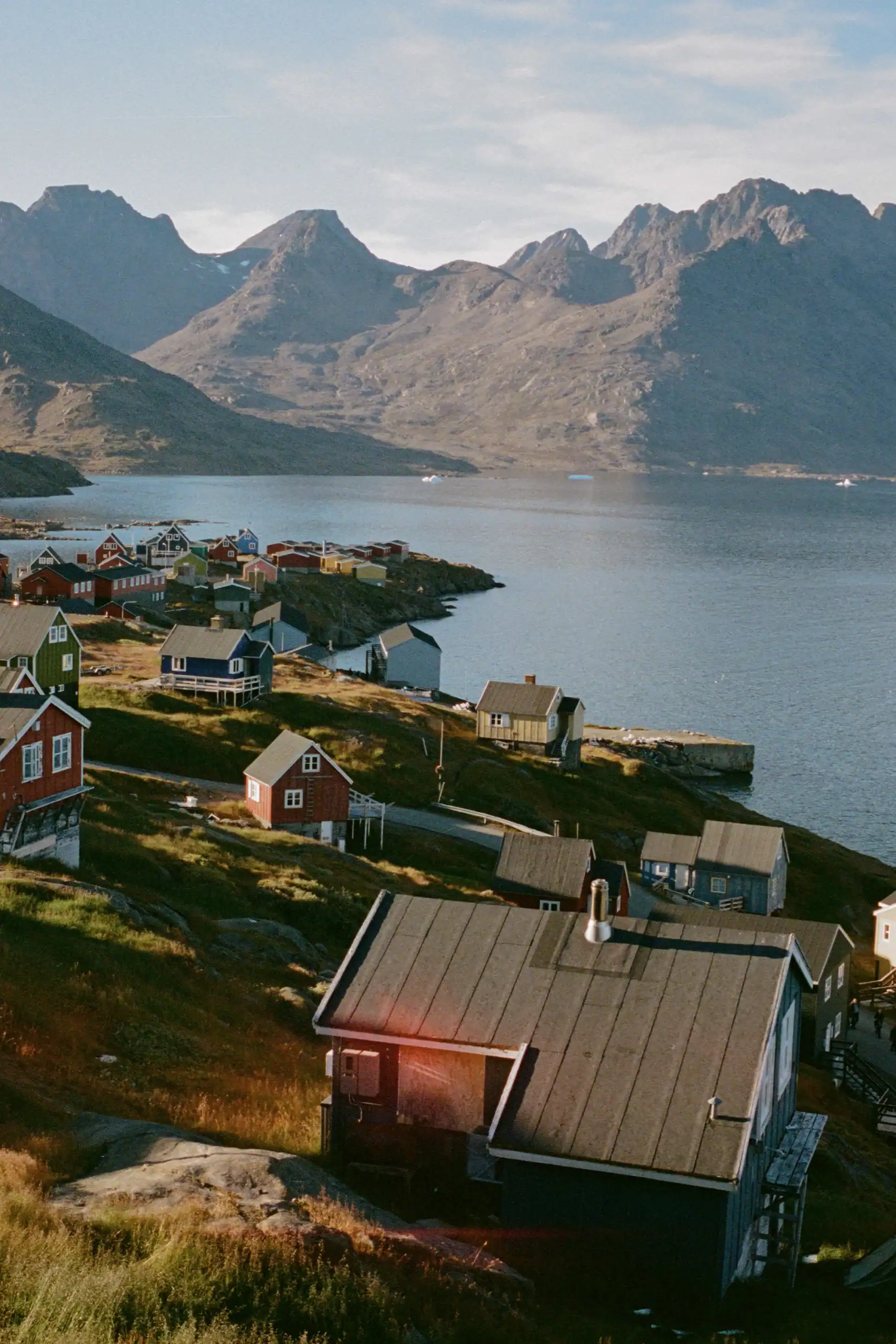 Overlooking parts of Tasiilaq towards the end of the fjord.