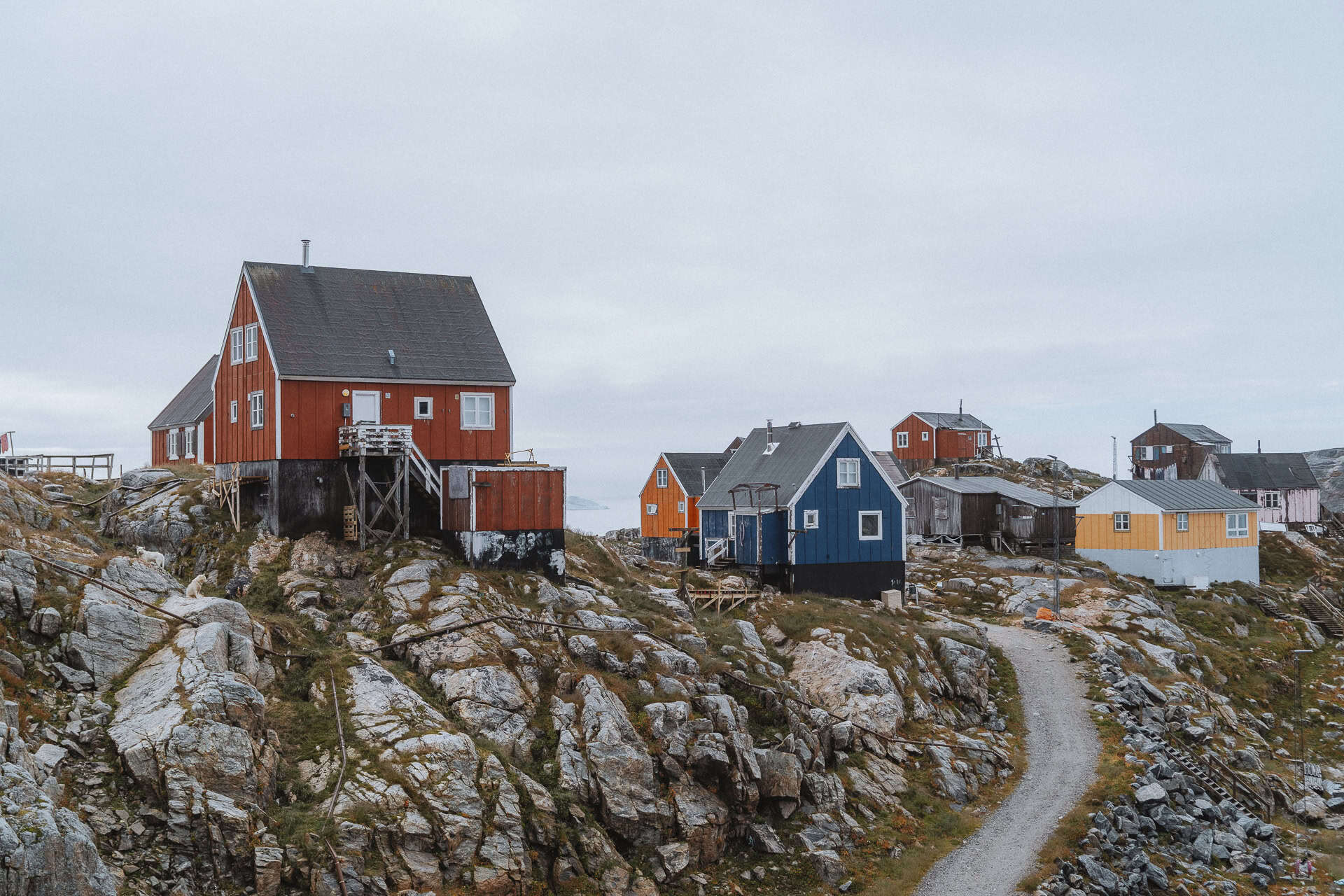 Houses of the settlement Sermiligaaq.
