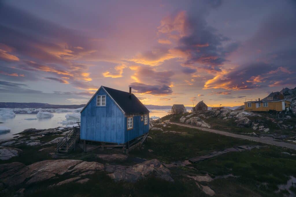 Sunset at Tiilerilaaq.