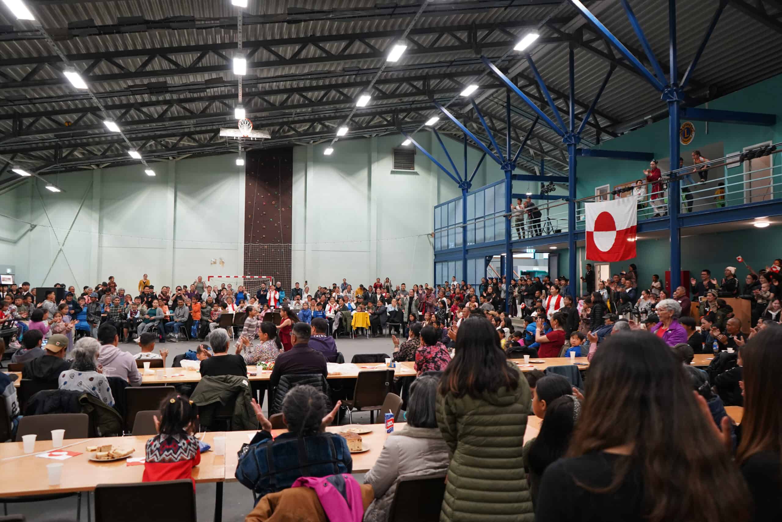The community coming together to celebrate National Day in Tasiilaq.