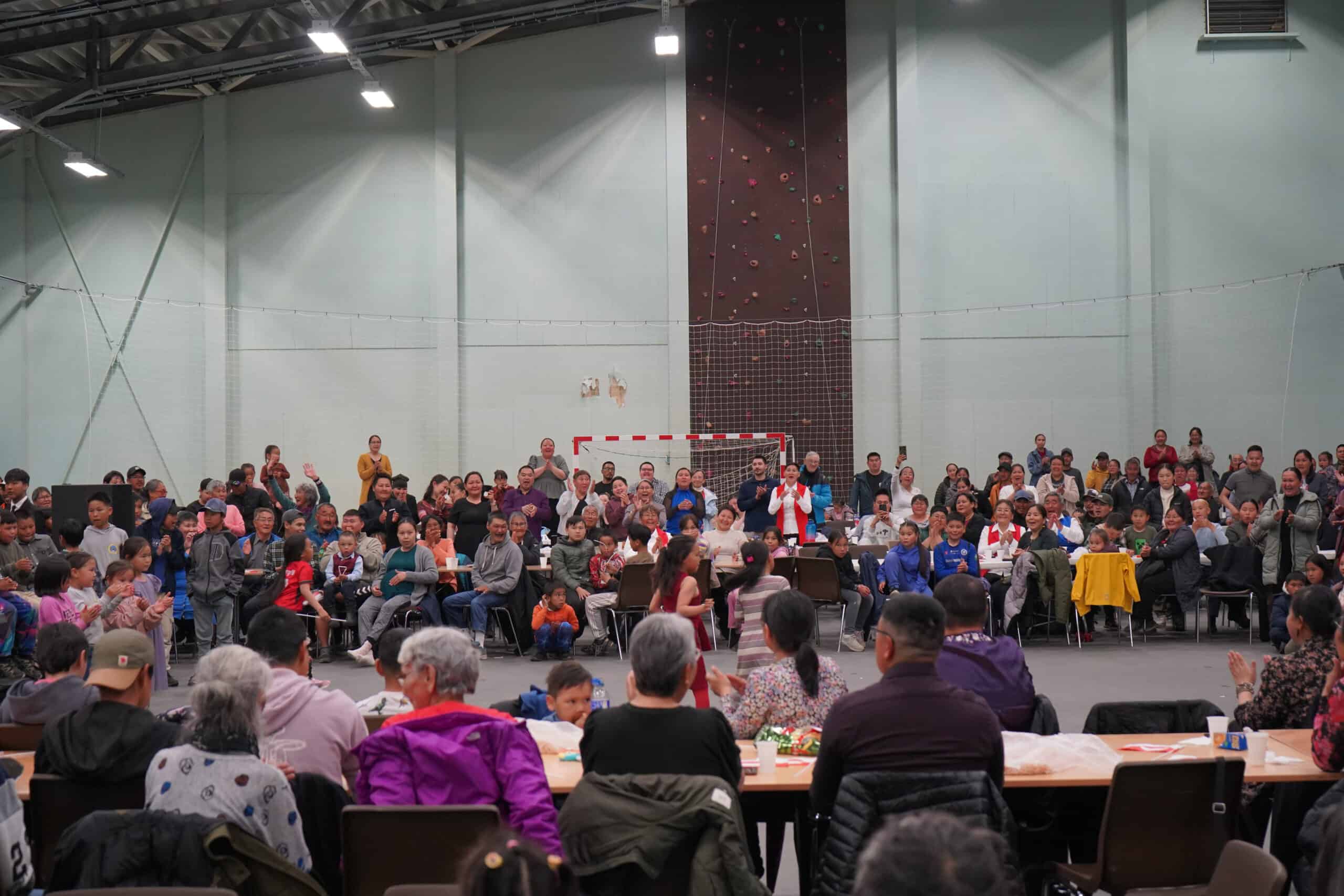 National Day celebrations at the sports hall in Tasiilaq.