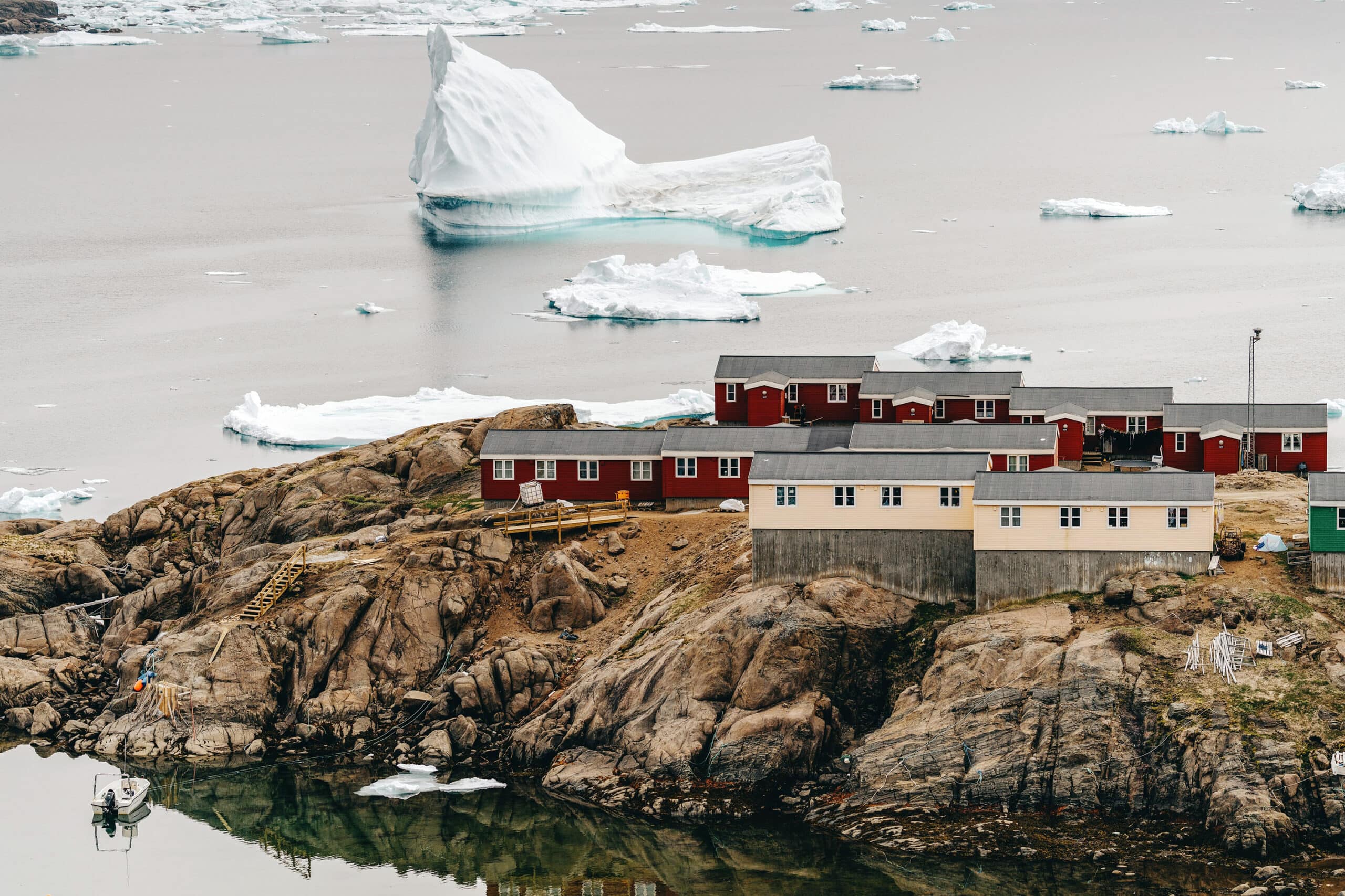 Panorama over Tasiilaq's coastline