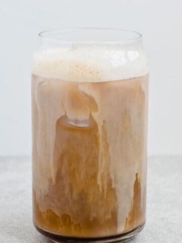 This is a photo of a brown sugar oat milk shaken espresso