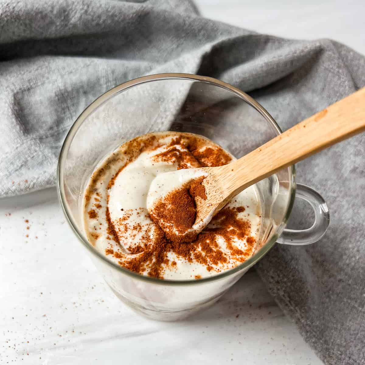 top view close up of my overnight oats