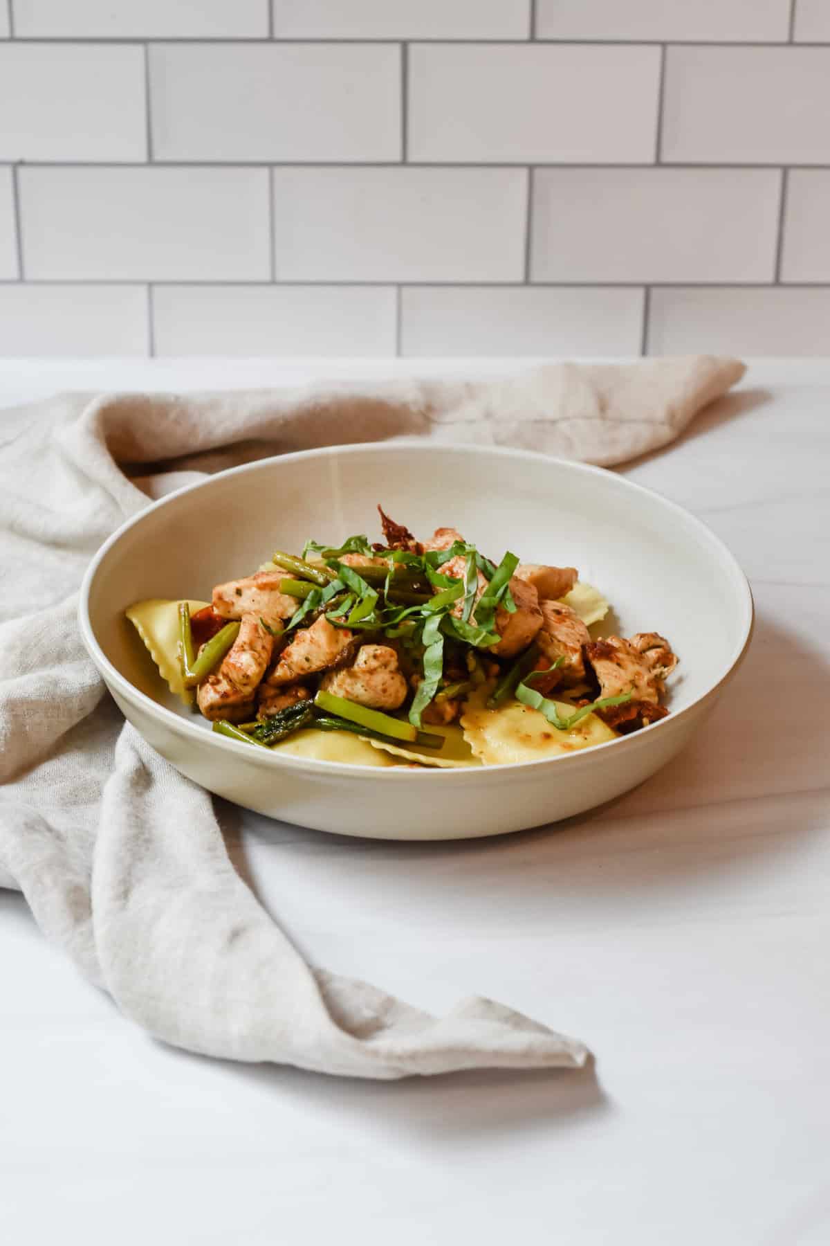 This is a side view of my trader joe's lemon ricotta dish.