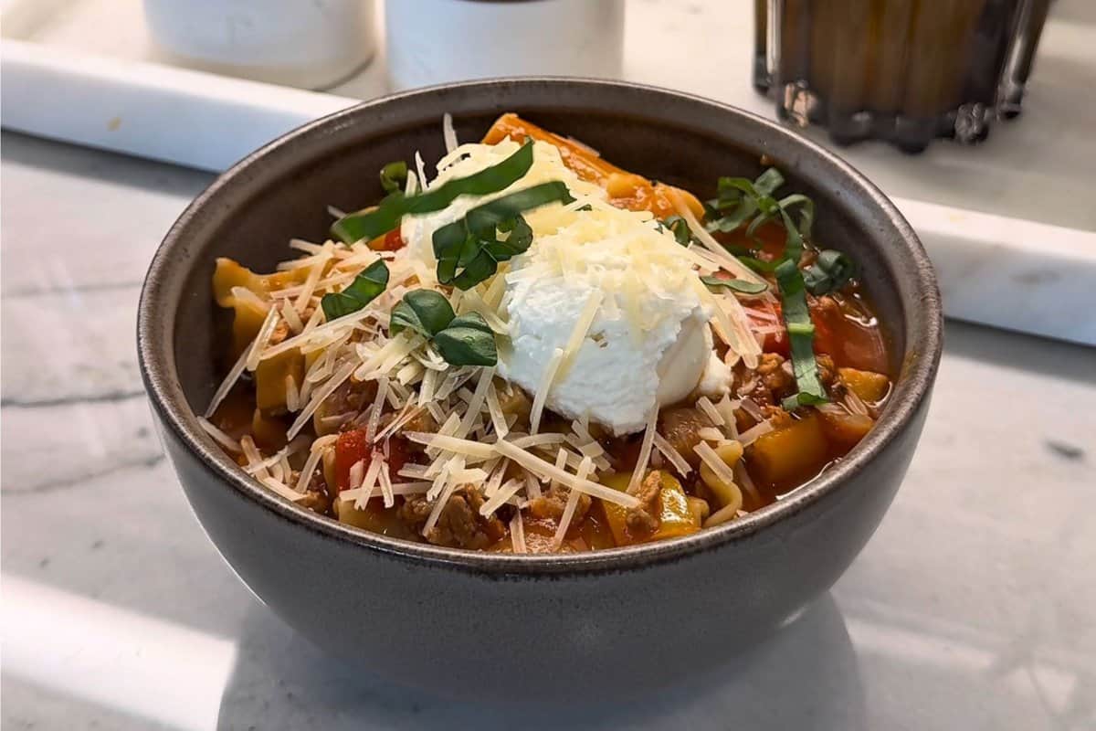 this shows me preparing my bowl. 