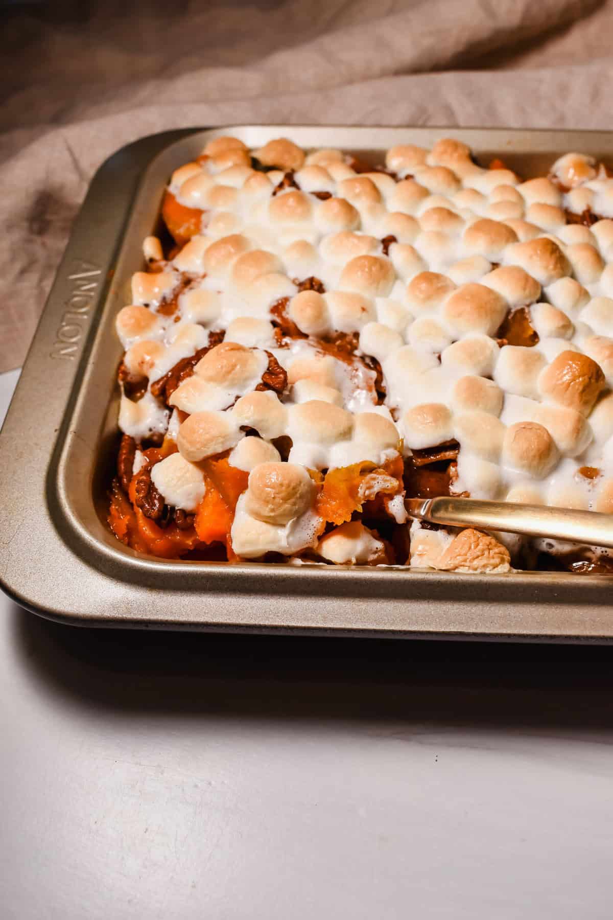 this is a side view of my sweet potato casserole 