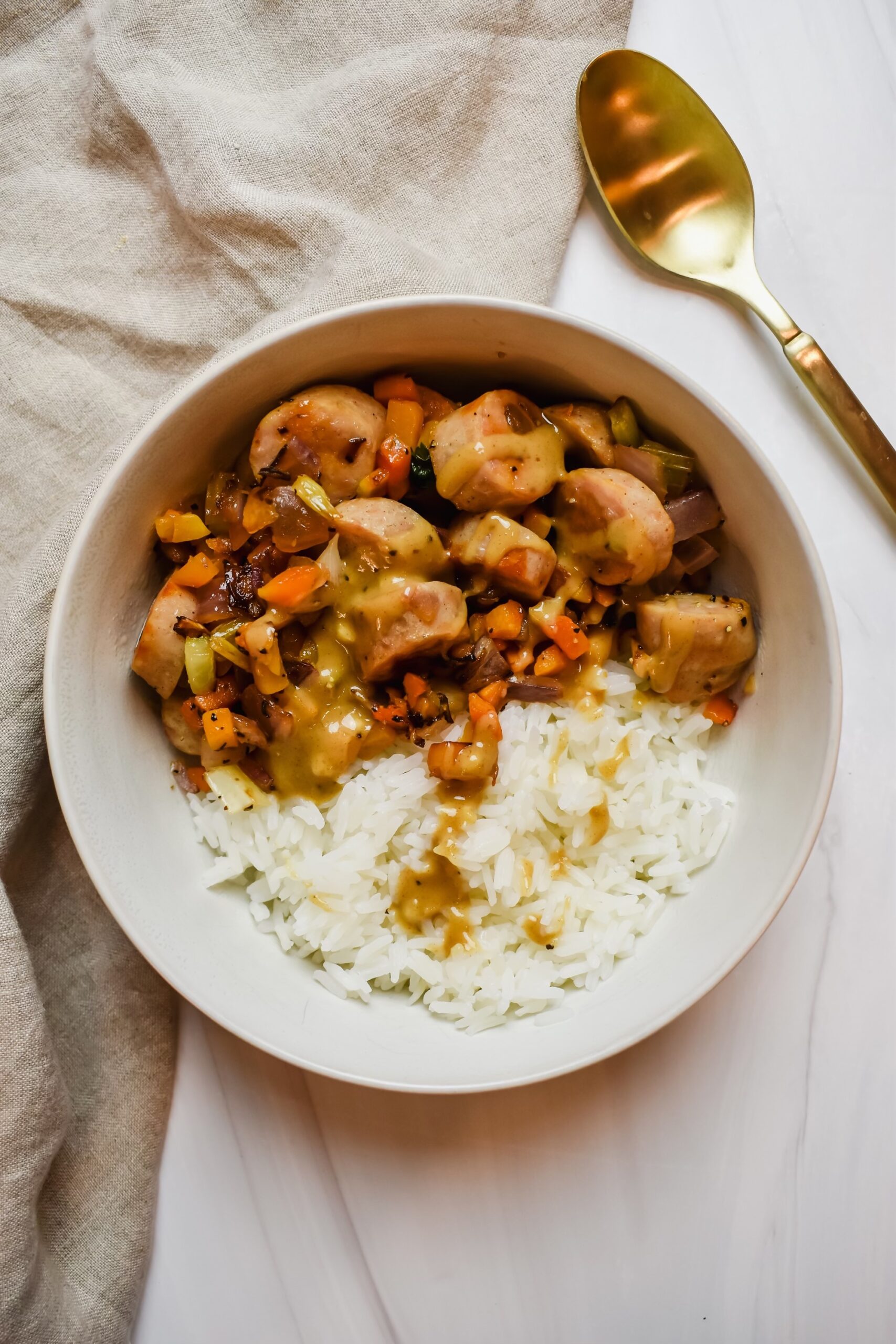 This is a top view of my Trader Joe's Holiday hash bowl. 