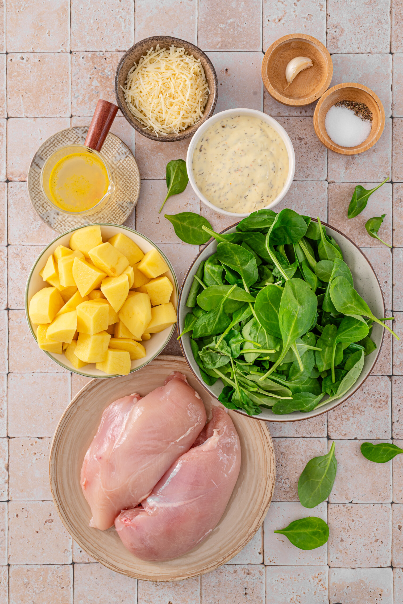this is a top view of the ingredients that i use in my crockpot dinner