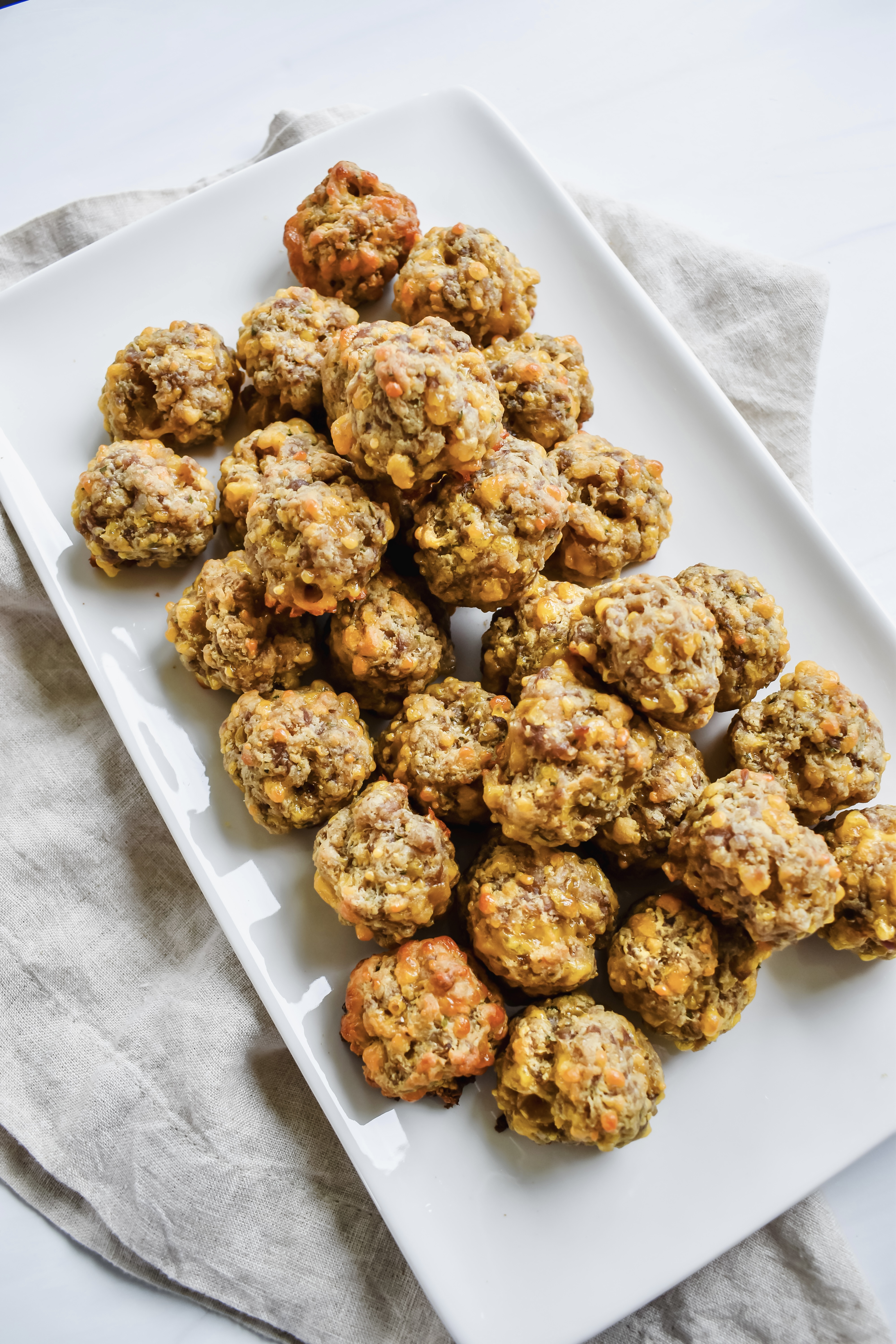 this is a side view close up of them on a plate.